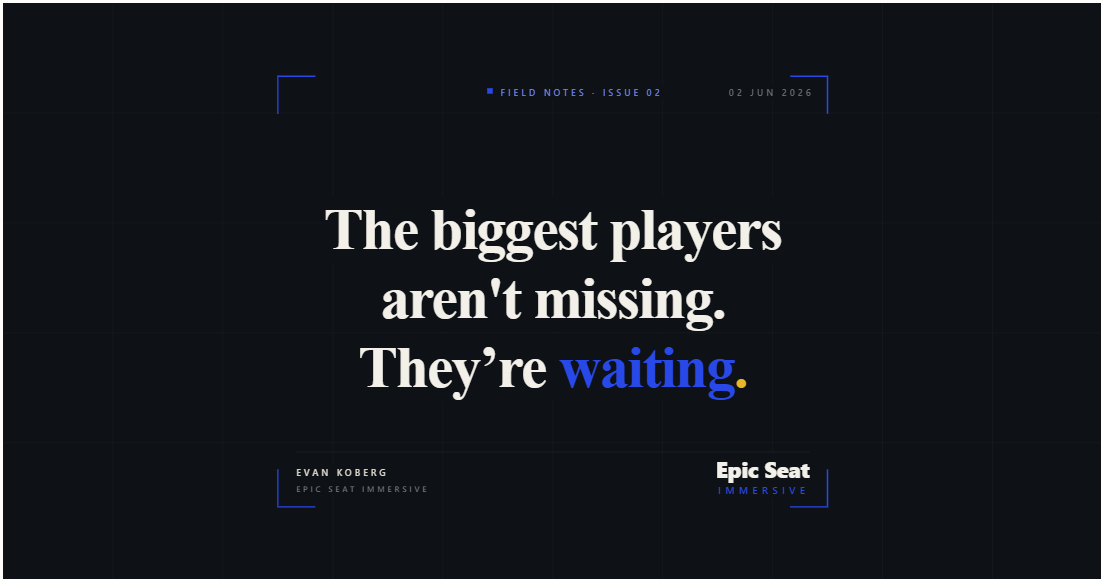 The Biggest Players Aren't Missing. They're Waiting.